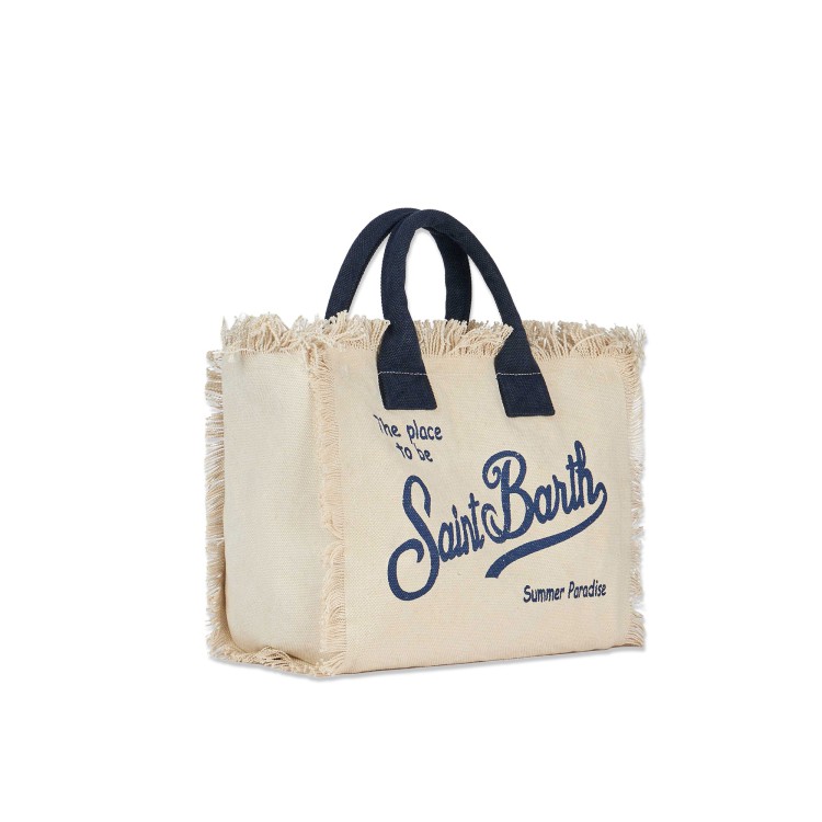 SAINT BARTH Borsa Colette avorio e blu bambina