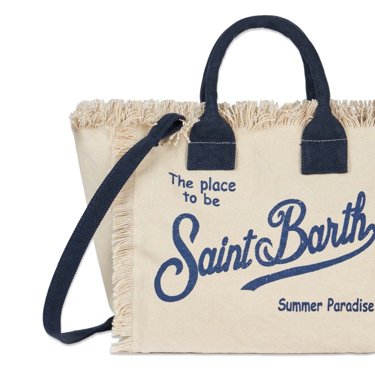 SAINT BARTH Borsa Colette avorio e blu bambina