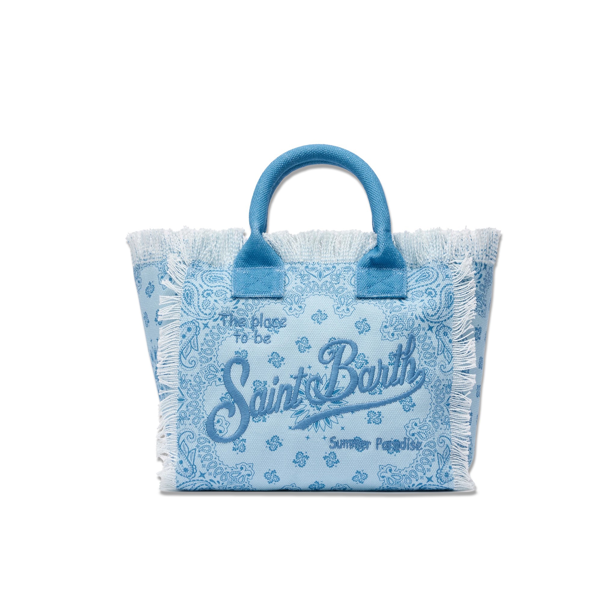 SAINT BARTH Borsa Colette azzurro motivo bandana bambina