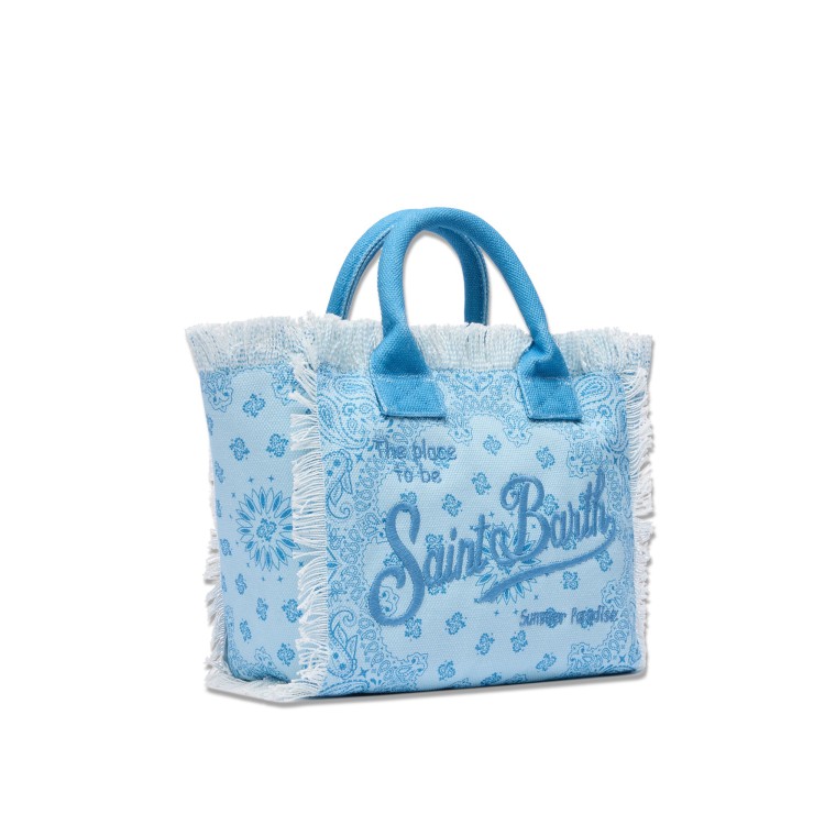 SAINT BARTH Borsa Colette azzurro motivo bandana bambina