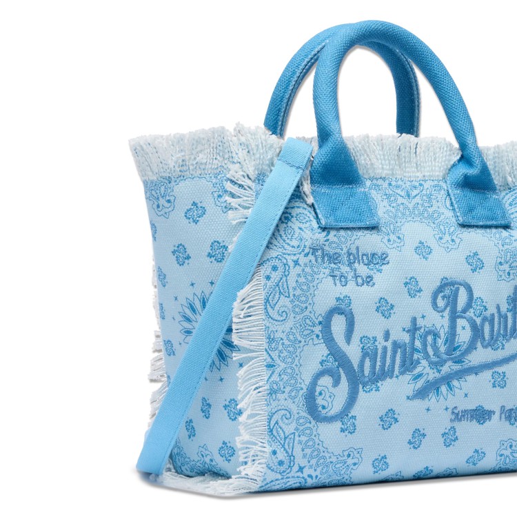 SAINT BARTH Borsa Colette azzurro motivo bandana bambina