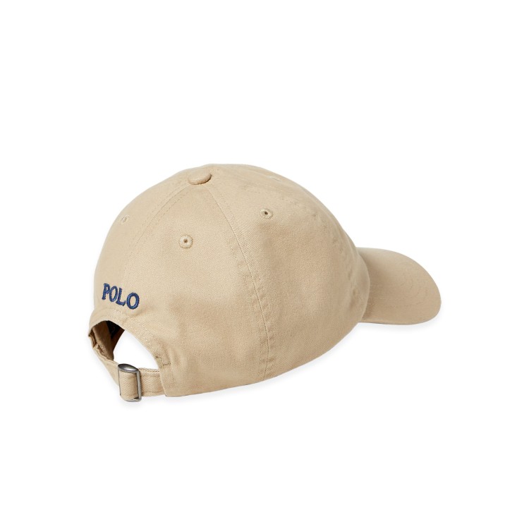 RALPH LAUREN Cappellino beige con logo navy bambini