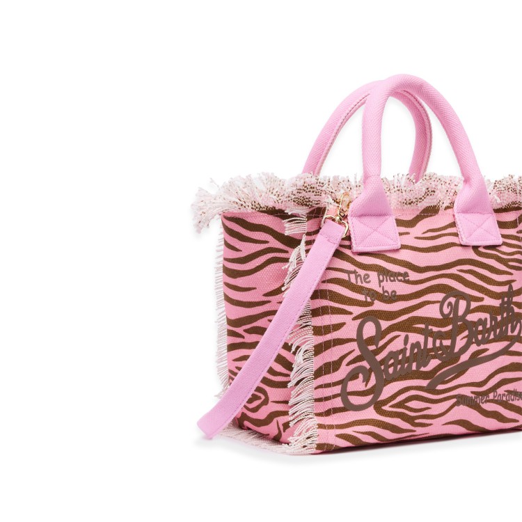 SAINT BARTH Borsa Colette zebrata rosa e marrone bambina
