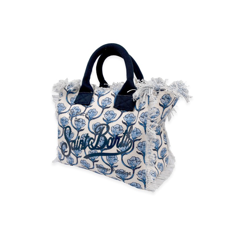 SAINT BARTH Borsa Colette fiori azzurri stampati bambina