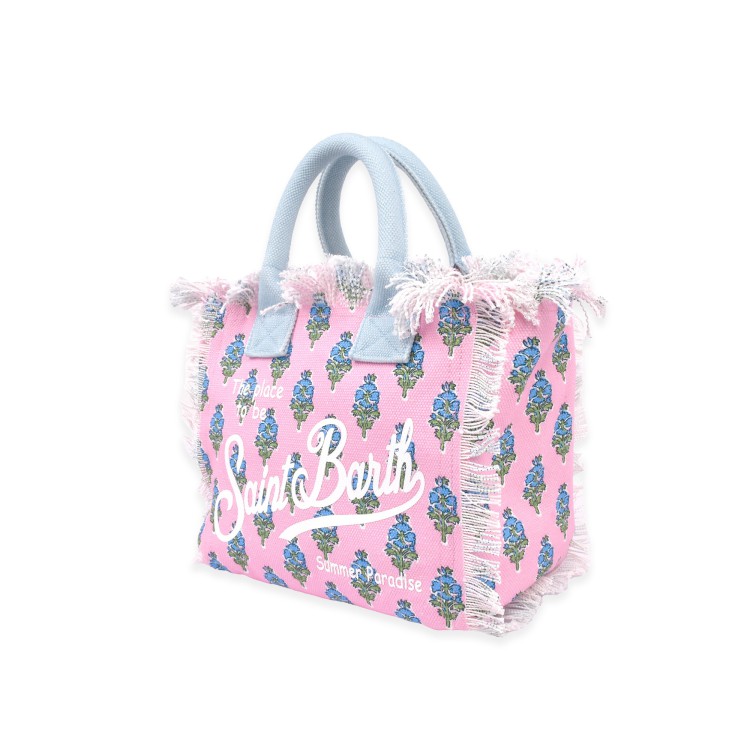 SAINT BARTH Borsa Colette rosa con motivo floreale bambina