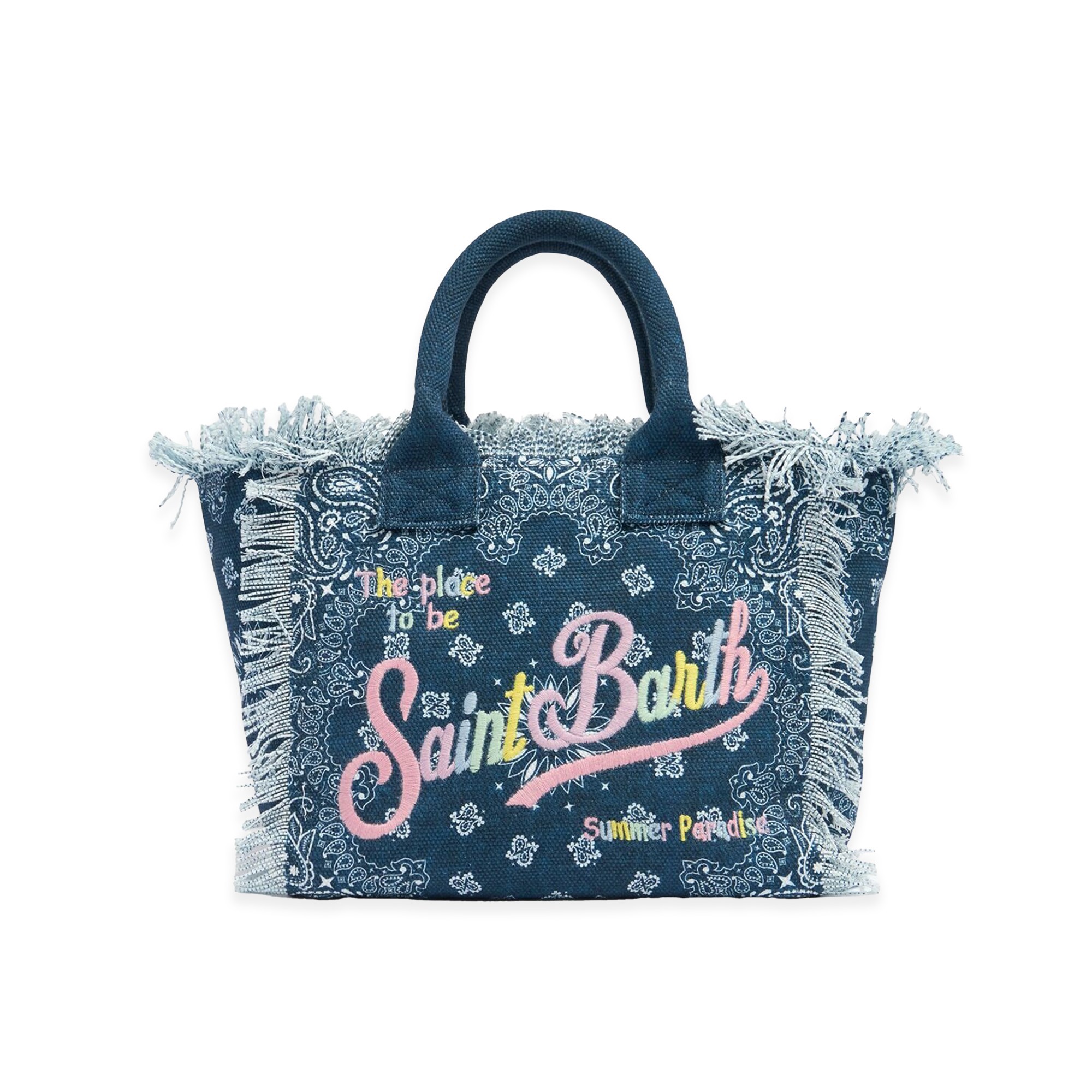 SAINT BARTH Borsa Colette denim motivo bandana bambina
