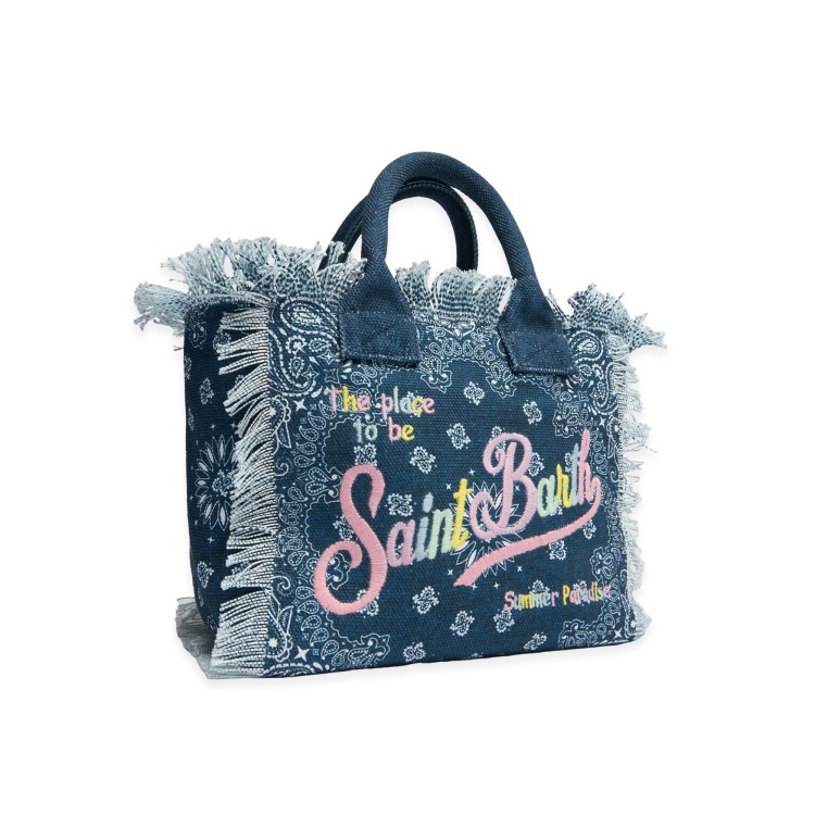 SAINT BARTH Borsa Colette denim motivo bandana bambina