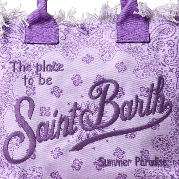 SAINT BARTH Borsa Colette lilla motivo bandana bambina