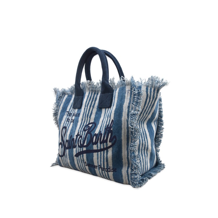 SAINT BARTH Borsa Colette a righe blu bambina