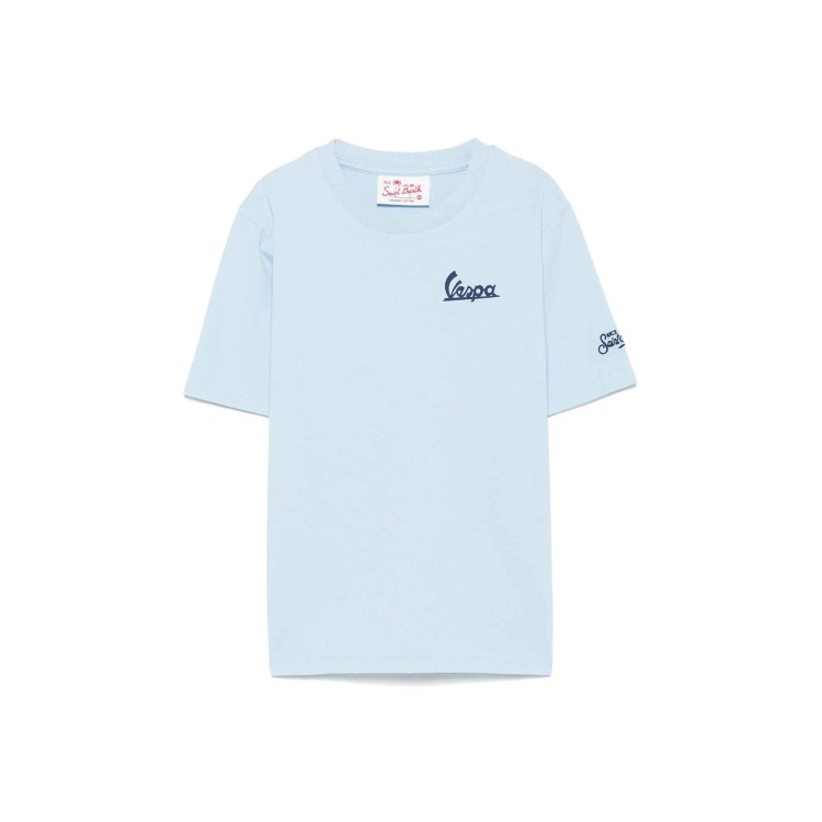 SAINT BARTH T-shirt celeste stampa Vespa bambino