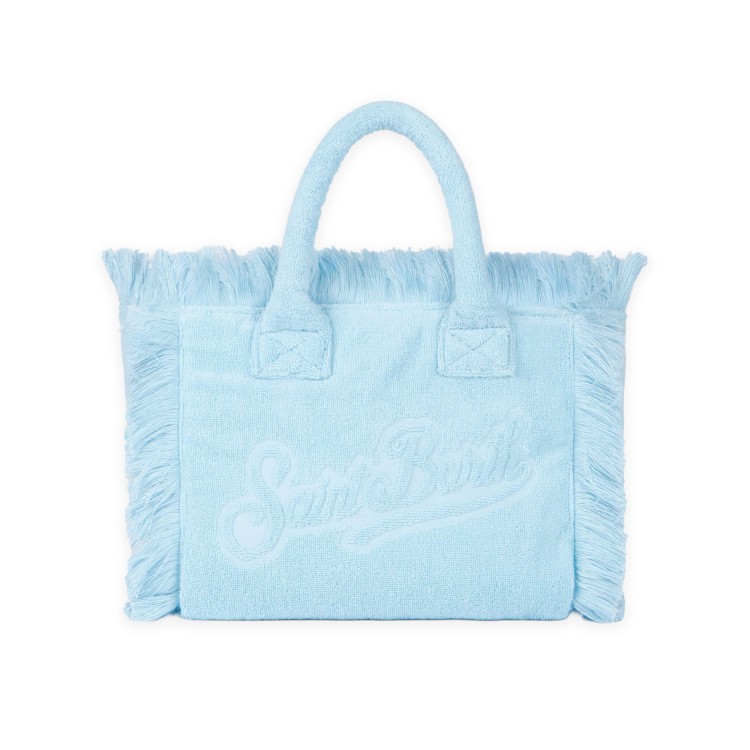 SAINT BARTH Borsa celeste in spugna con rilievo bambina