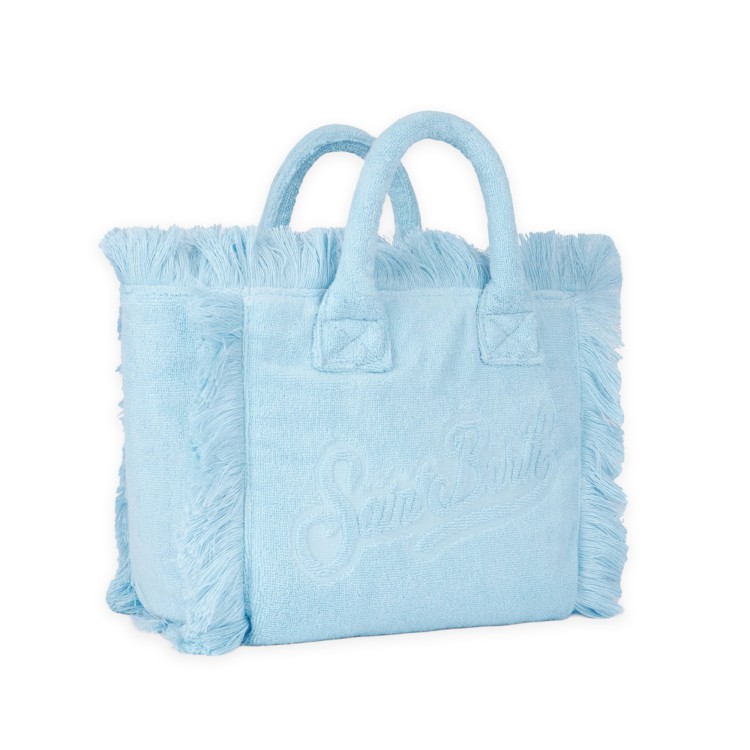 SAINT BARTH Borsa celeste in spugna con rilievo bambina