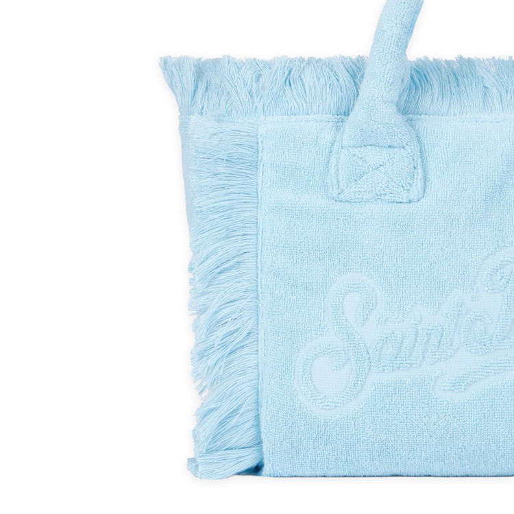 SAINT BARTH Borsa celeste in spugna con rilievo bambina