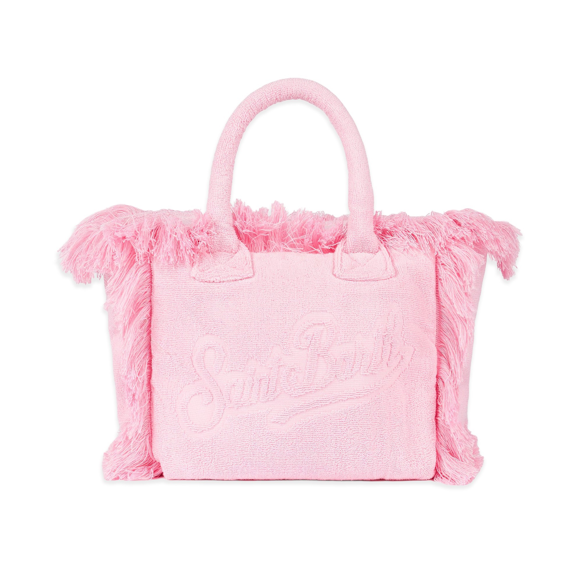 SAINT BARTH Borsa rosa in spugna con rilievo bambina