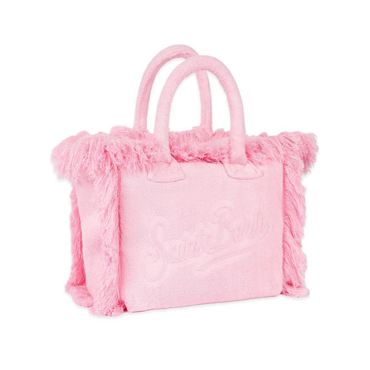SAINT BARTH Borsa rosa in spugna con rilievo bambina