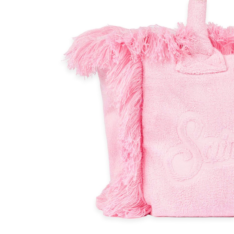 SAINT BARTH Borsa rosa in spugna con rilievo bambina