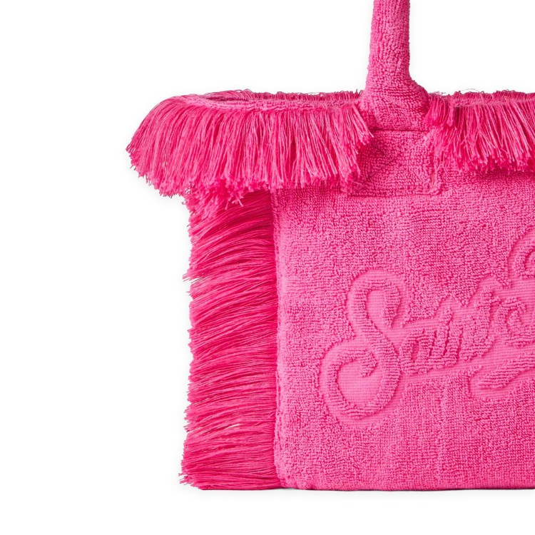 SAINT BARTH Borsa fucsia in spugna con rilievo bambina