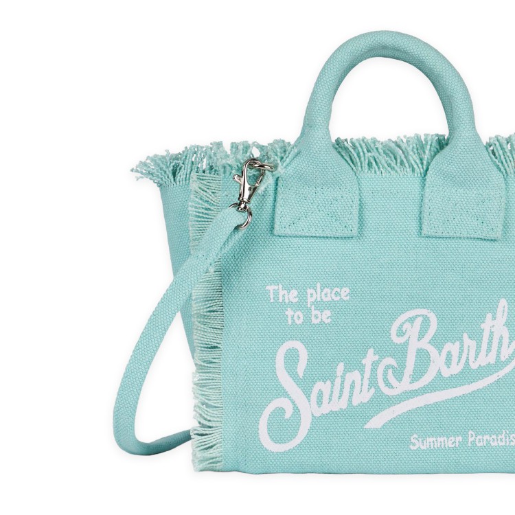 SAINT BARTH Borsa Vanity mini verde acqua bambina