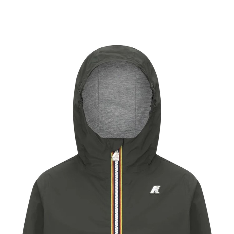 K-WAY Giacca verde scuro antivento foderata bambini