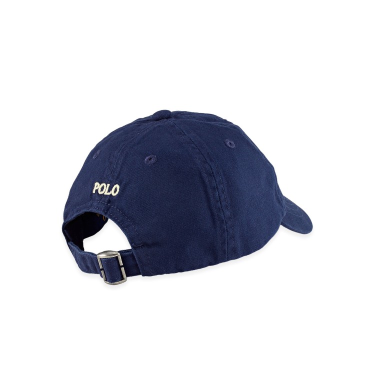 RALPH LAUREN Cappellino navy con logo bianco bambini