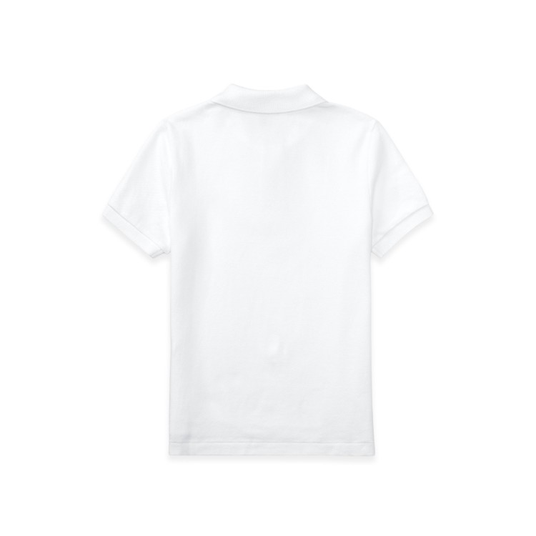 RALPH LAUREN Polo bianca con logo navy bambini