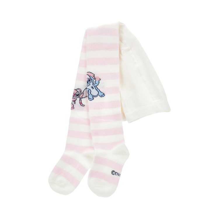 MONNALISA Collant a righe rosa Stitch bambina