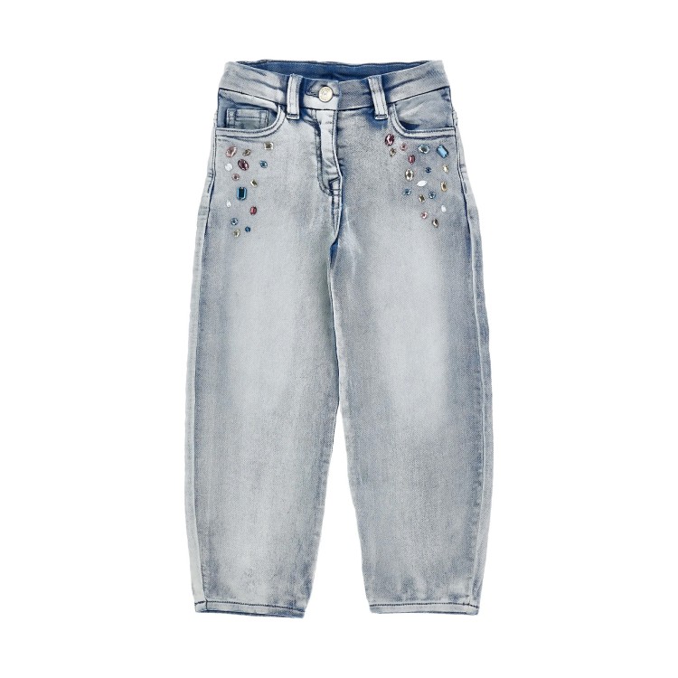 MONNALISA Jeans con gemme applicate bambina