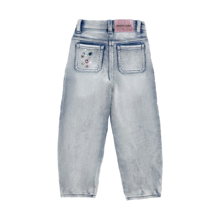 MONNALISA Jeans con gemme applicate bambina