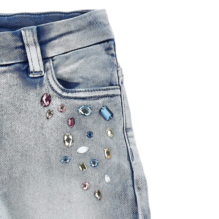 MONNALISA Jeans con gemme applicate bambina