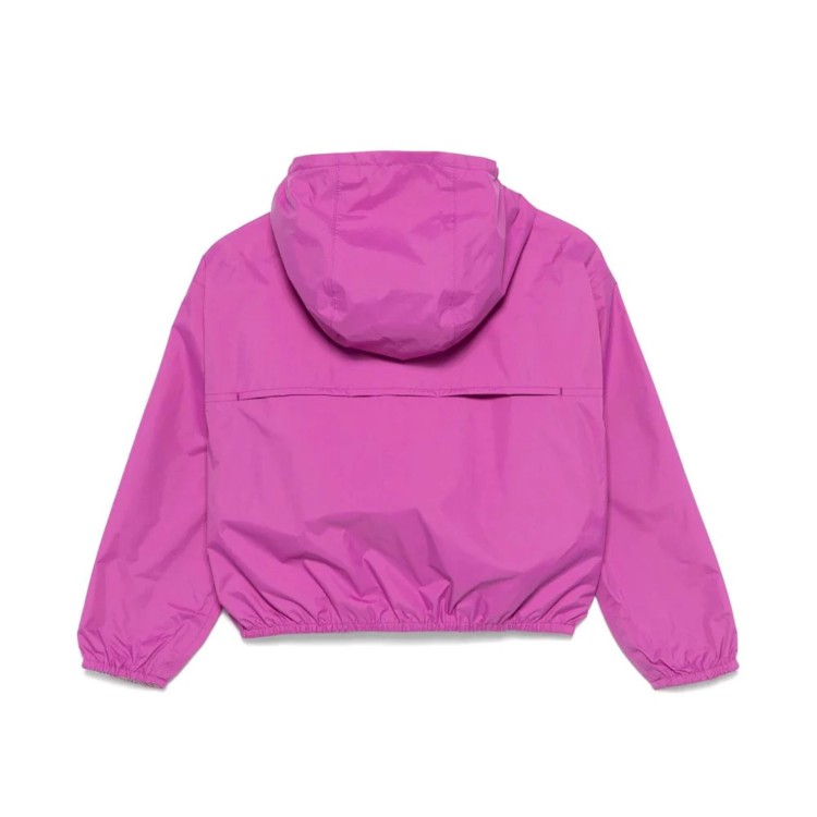 K-WAY Giacca viola reversibile con cappuccio bambina