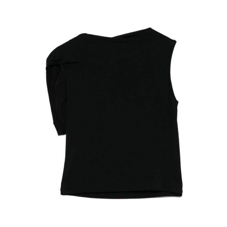 MONNALISA T-shirt nera drappeggiata bambina