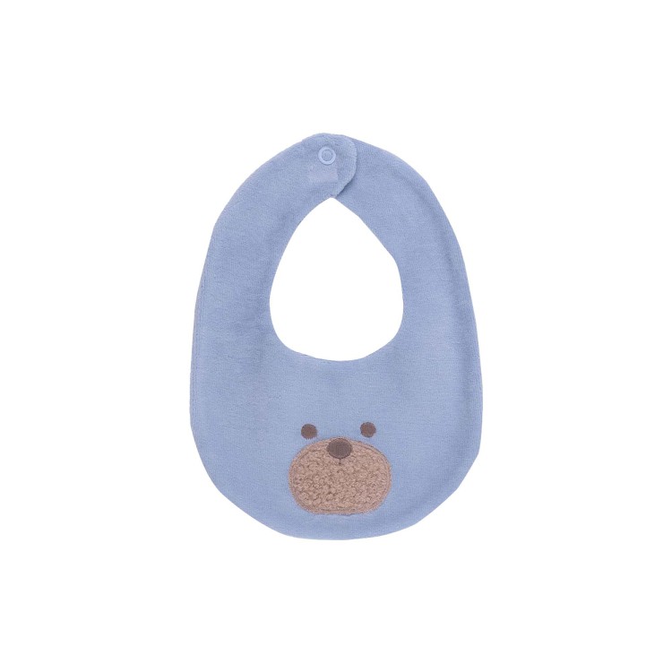 MARLU' Bavetta azzurra con orsetto neonato