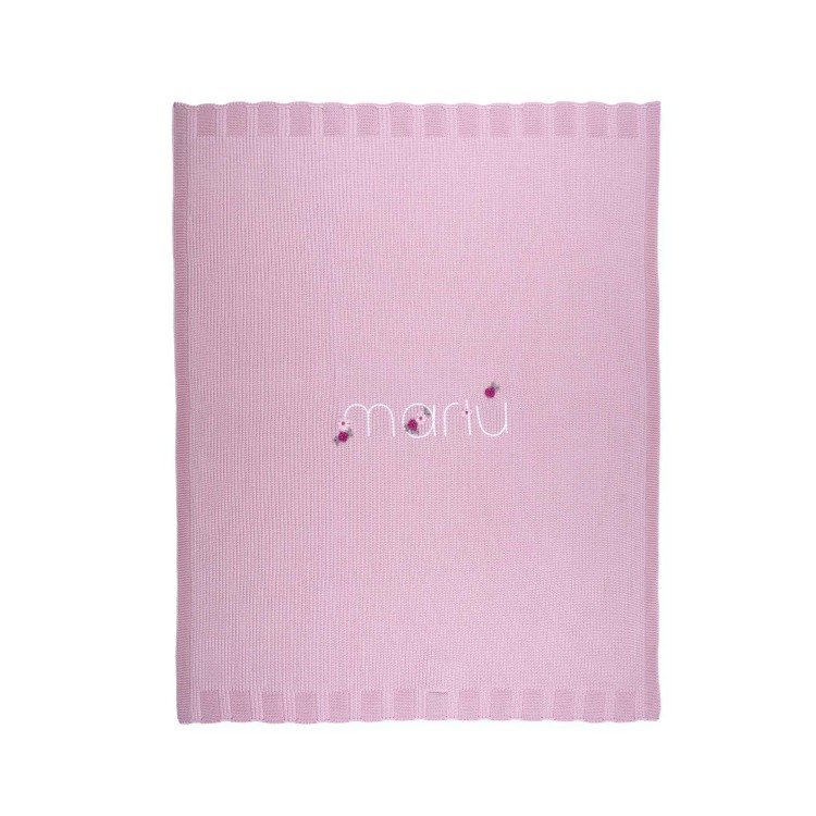 MARLU' Copertina marsala con ricamo neonata