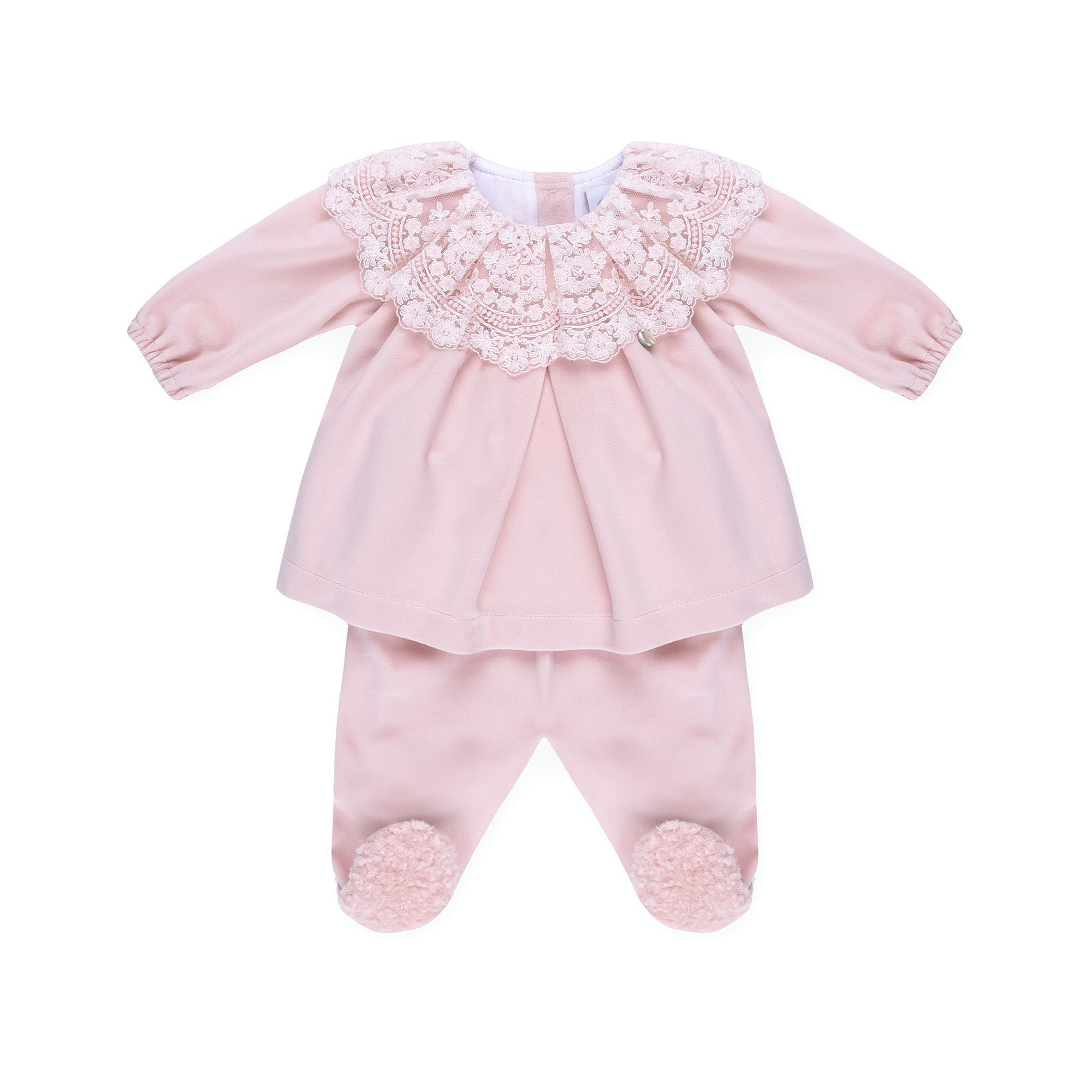 MARLU' Set 2 pezzi rosa cipria neonata
