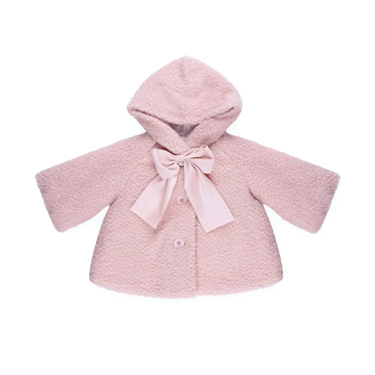 MARLU' Cappottino marsala con cappuccio neonata