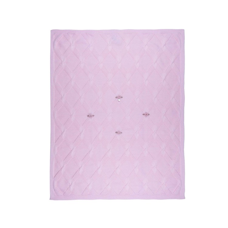 MARLU' Copertina marsala con fiori neonata