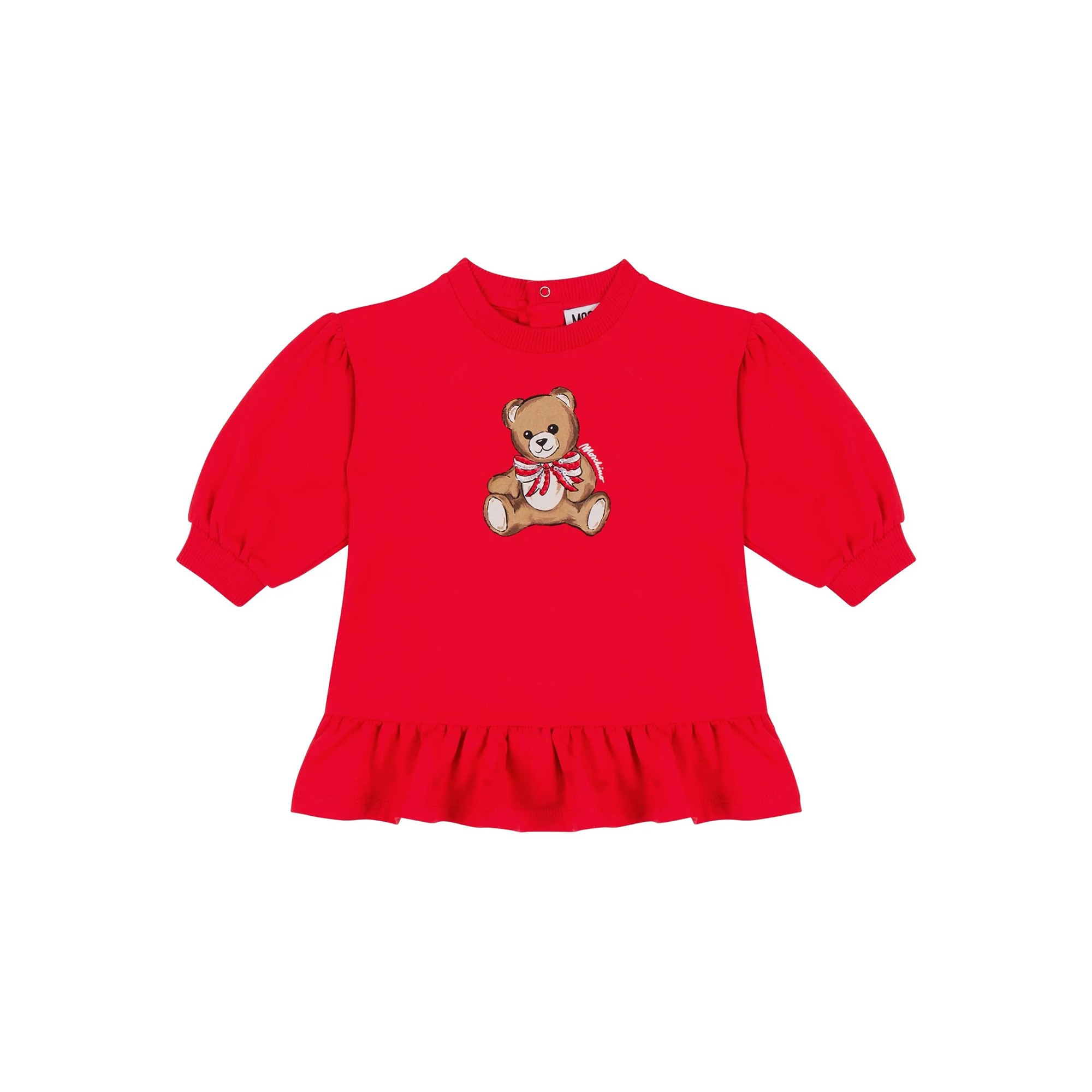 MOSCHINO Abito rosso con orsetto neonata