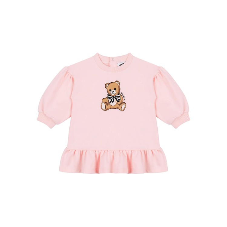 MOSCHINO Abito rosa con orsetto neonata