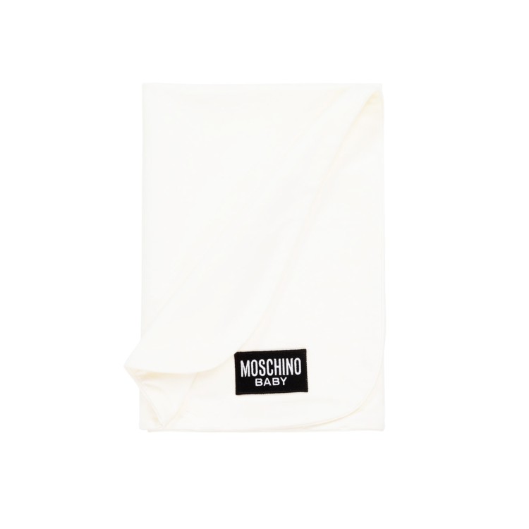 MOSCHINO Copertina bianca con Moschino Bear neonati