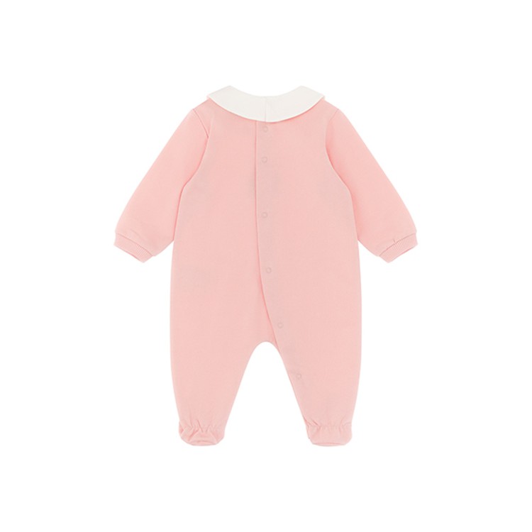 MOSCHINO Tutina rosa con logo e Bear neonata