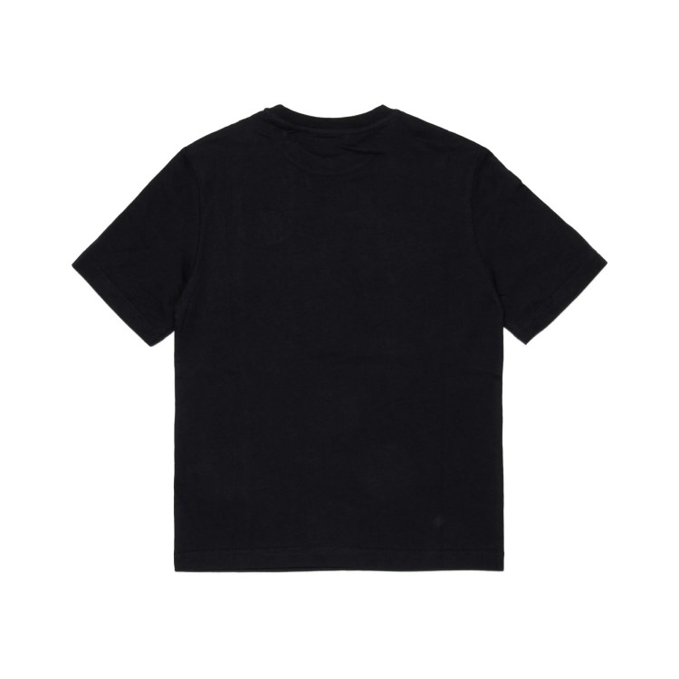 DIESEL T-shirt nera con logo sul petto bambini