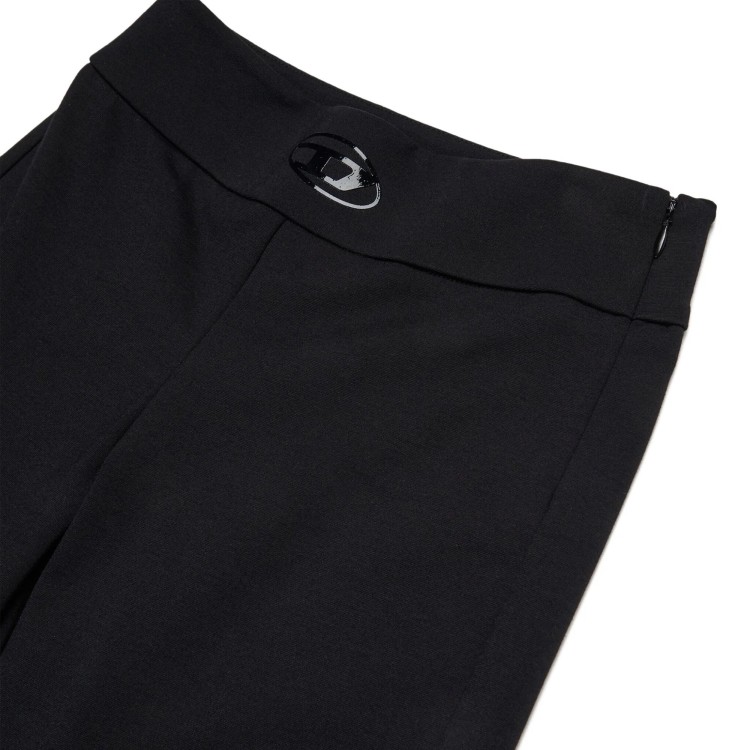 DIESEL Pantaloni neri svasati con logo bambina