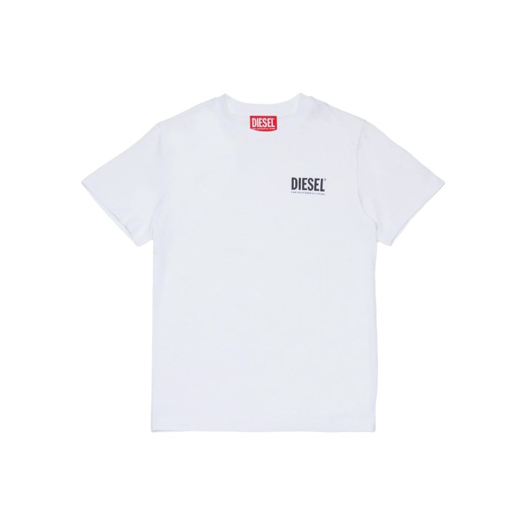 DIESEL T-shirt bianca con logo bambini