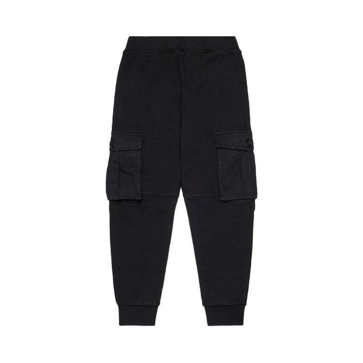 DSQUARED Pantaloni neri cargo con logo bambino