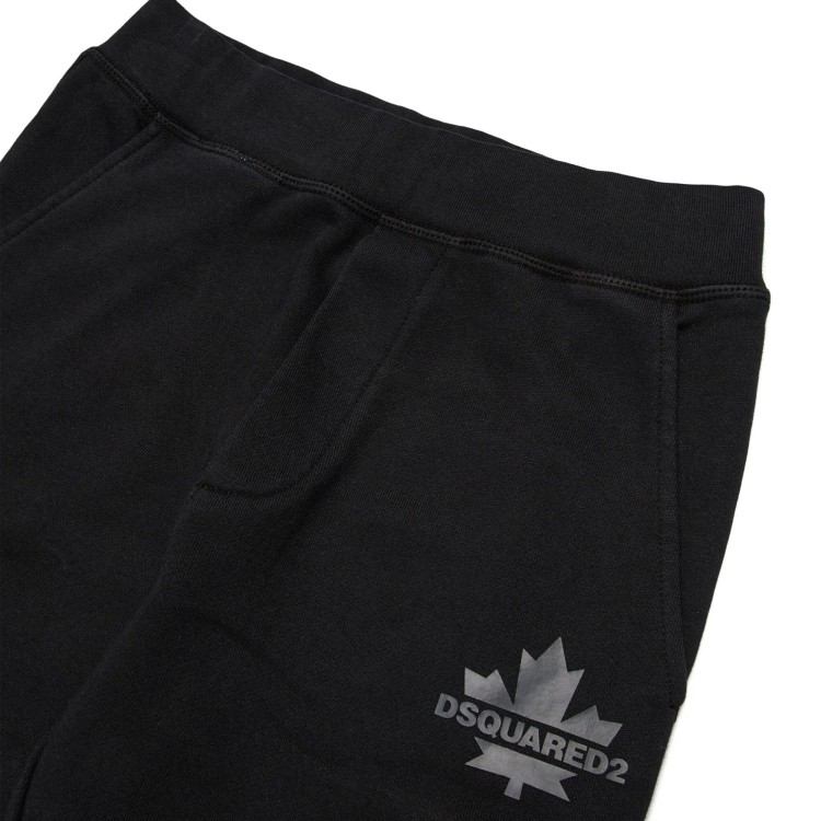 DSQUARED Pantaloni neri cargo con logo bambino