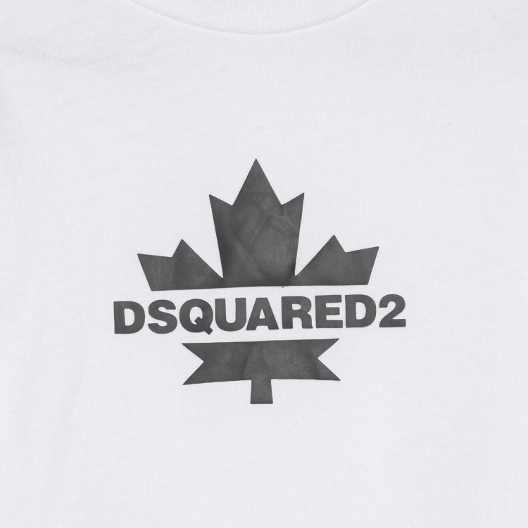 DSQUARED T-shirt bianca con logo bambino