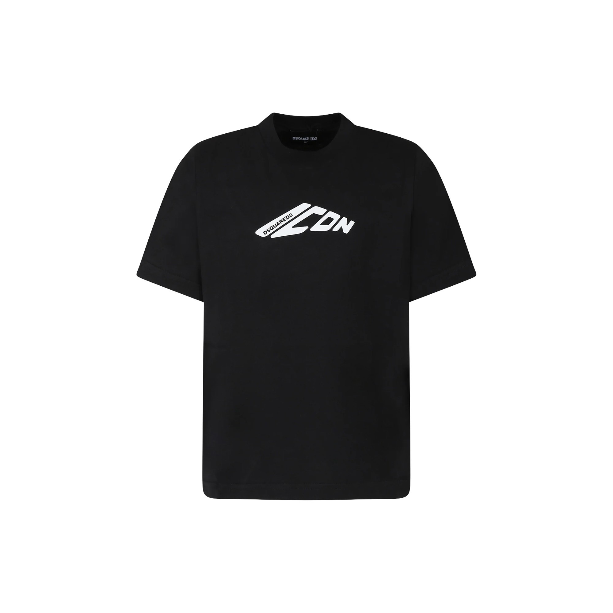 DSQUARED T-shirt nera con logo ICON bambini