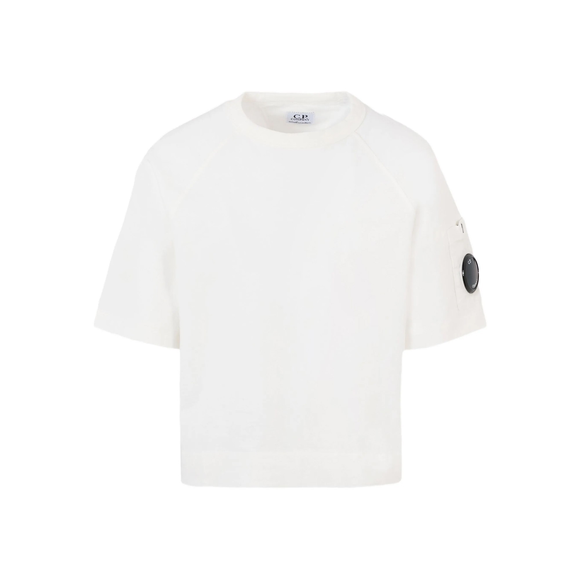 C.P. COMPANY Maxi t-shirt bianca Lens bambini