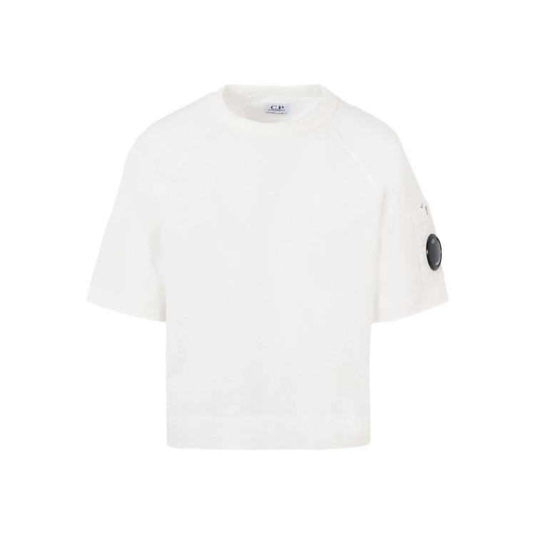 C.P. COMPANY Maxi t-shirt bianca Lens bambini