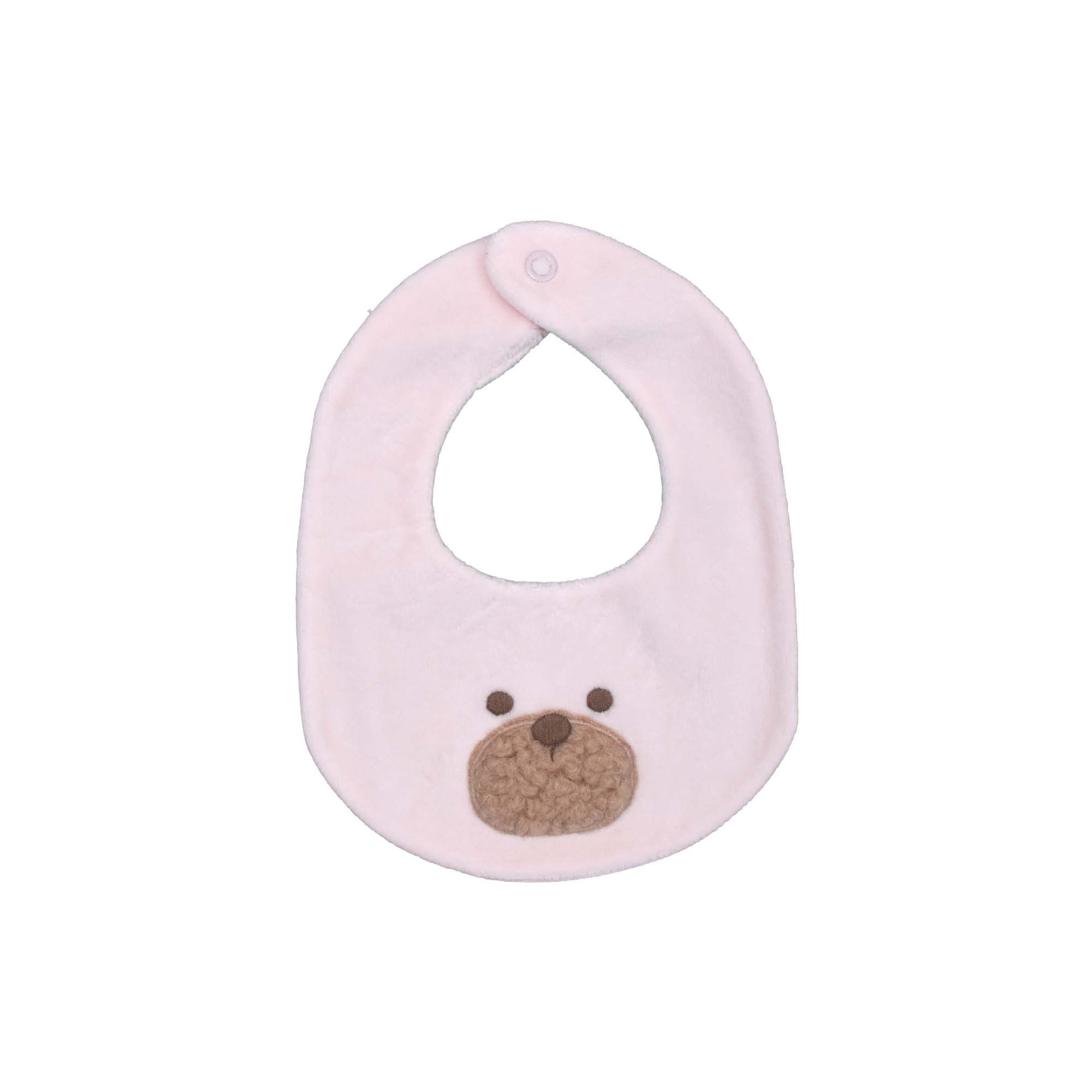 MARLU' Bavetta rosa con orsetto neonata